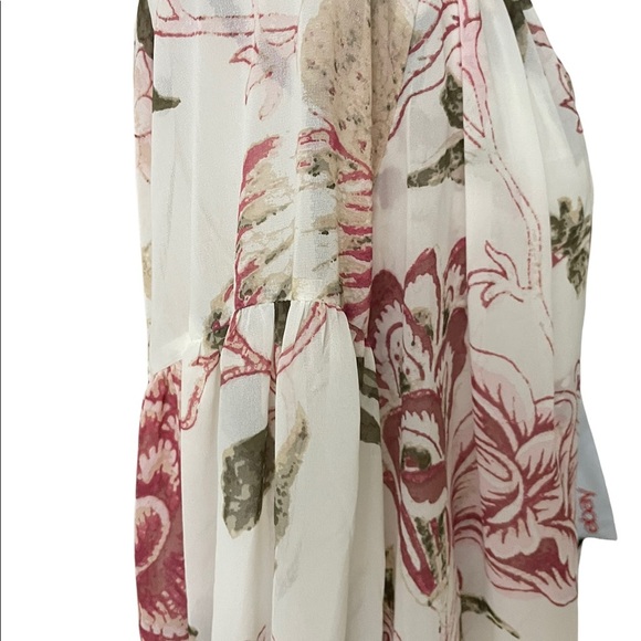 Lucky brand womens long sleeve printed peasant top ruffle details size Medium - Picture 7 of 14